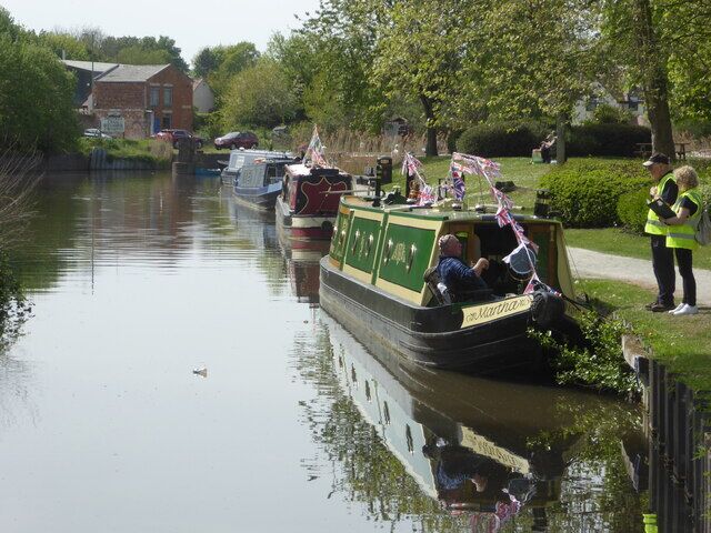 Boats on the Droitwich Canal in Droitwich Spa