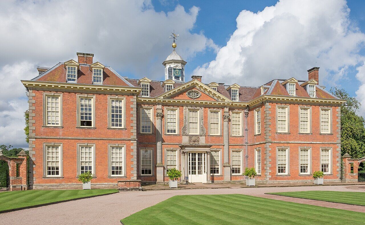 Hanbury Hall and its formal gardens