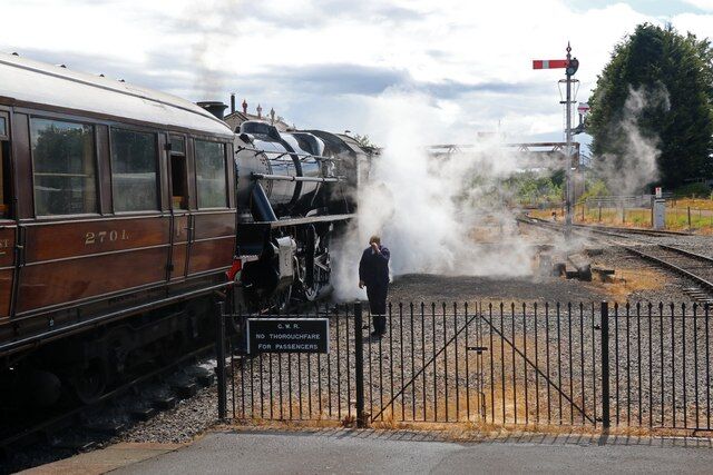 A steam locomotive on the Severn Valley Railway